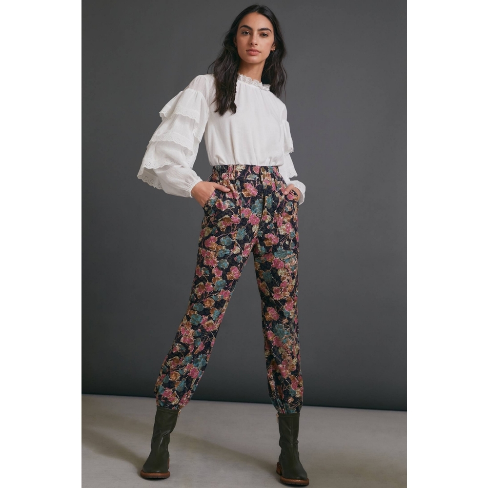 Anthropologie | Anisa Floral Corduroy Jogger